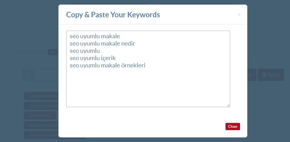 seo uyumlu seçilmiş kelimeler